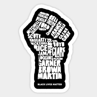 Black Lives Matter Victims White Text Sticker